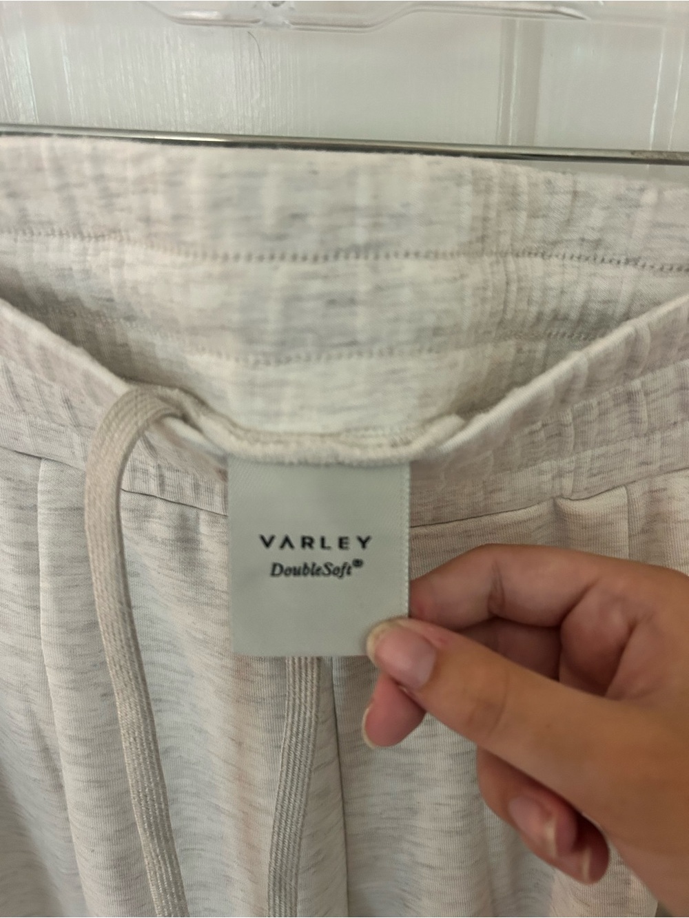 Varley Double Soft The Roll Cuff Pants In Ivory - Picture 5 of 6